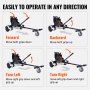 Accesorio de asiento para patineta eléctrica VEVOR, compatible con todas las patinetas eléctricas de 6,5", 8", 8,5" y 10", control de agarre, longitud de marco ajustable y capacidad de carga de 220 libras, accesorio para patinetas eléctricas Go Karts, para niños y adultos