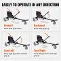 Accesorio de asiento para hoverboard VEVOR, compatible con todos los hoverboards de 6.5", 8", 8.5" y 10", con controles de agarre, longitud de marco ajustable y capacidad de carga de 220 libras, accesorio para hoverboard y karts, para niños y adultos.