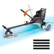 Accesorio de asiento para patineta eléctrica VEVOR, compatible con todas las patinetas eléctricas de 6,5", 8", 8,5" y 10", control de agarre, longitud de marco ajustable y capacidad de carga de 220 libras, accesorio para patinetas eléctricas Go Karts, para niños y adultos
