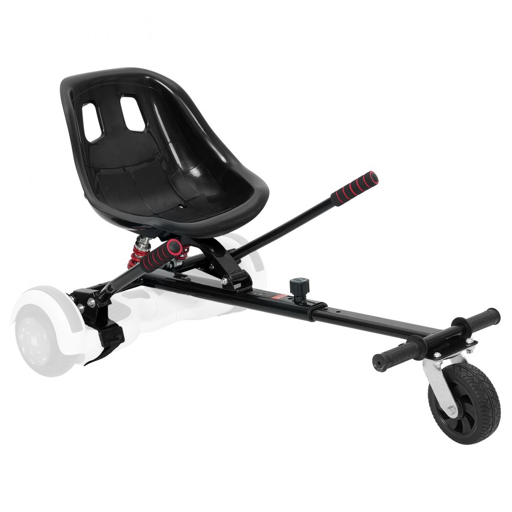 Accesorio de asiento para aeropatín VEVOR, para aeropatín de 6,5", 8", 8,5" y 10", sistema de doble amortiguación, control de agarre, longitud ajustable, capacidad de carga de 122 kg, accesorio para cochecito de aeropatín, para niños y adultos.