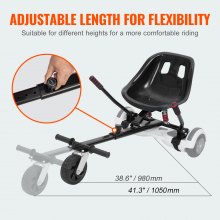 VEVOR - Accesorio para asiento de patineta eléctrica de 6,5", 8", 8,5" y 10", sistema de absorción de impactos dual, control de agarre, longitud ajustable, capacidad de carga de 270 libras, accesorio para patineta eléctrica, para niños y adultos
