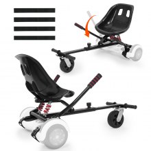 VEVOR - Accesorio para asiento de patineta eléctrica de 6,5", 8", 8,5" y 10", sistema de absorción de impactos dual, control de agarre, longitud ajustable, capacidad de carga de 270 libras, accesorio para patineta eléctrica, para niños y adultos