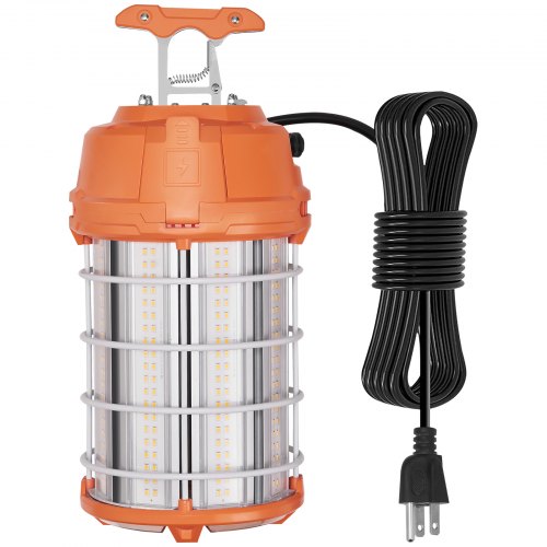 VEVOR Luz de trabajo temporal LED, 150 W, 20000 lm luces de construcción, 5000 K portátil súper brillante e impermeable y conectado hasta 6 luces, iluminación colgante para lugar de trabajo para iluminación interior y exterior