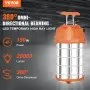 VEVOR Luz de trabajo temporal LED, 150 W, 20000 lm luces de construcción, 5000 K portátil súper brillante e impermeable y conectado hasta 6 luces, iluminación colgante para lugar de trabajo para iluminación interior y exterior