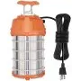 VEVOR Luz de trabajo temporal LED, 150 W, 20000 lm luces de construcción, 5000 K portátil súper brillante e impermeable y conectado hasta 6 luces, iluminación colgante para lugar de trabajo para iluminación interior y exterior