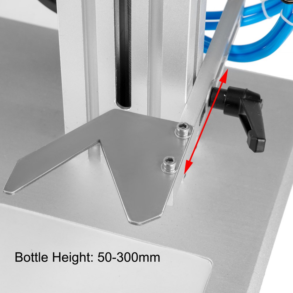 Máquina taponadora de rosca VEVOR 16-55 mm Diámetro de tapado Tapa de botella Tapa de rosca 50-300 mm Altura de botella Máquina tapadora de tornillo Taponadora neumática y eléctrica de escritorio para botellas redondas
