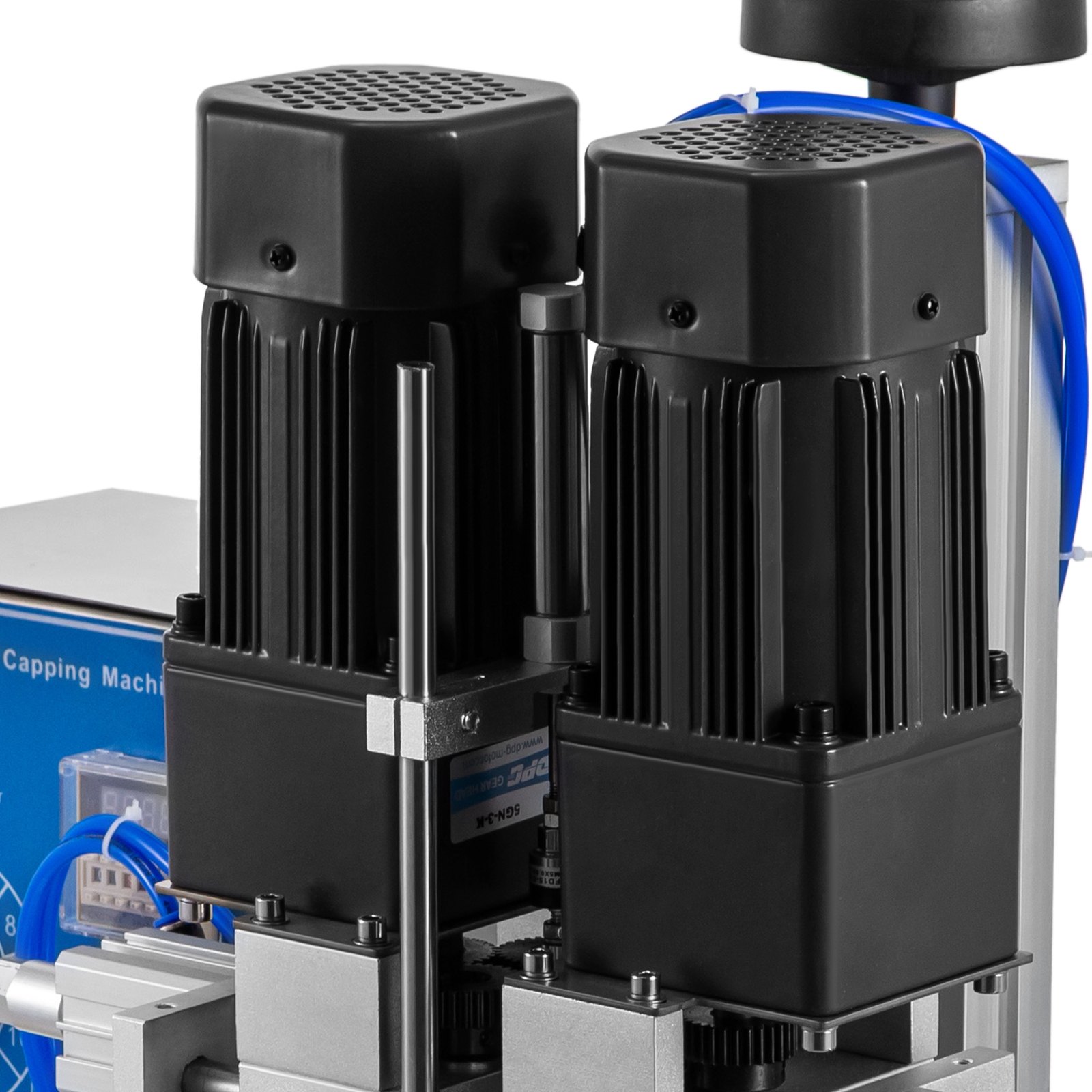 Máquina taponadora de rosca VEVOR 16-55 mm Diámetro de tapado Tapa de botella Tapa de rosca 50-300 mm Altura de botella Máquina tapadora de tornillo Taponadora neumática y eléctrica de escritorio para botellas redondas