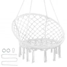 Hamaca colgante VEVOR, silla colgante de macramé para interior y exterior