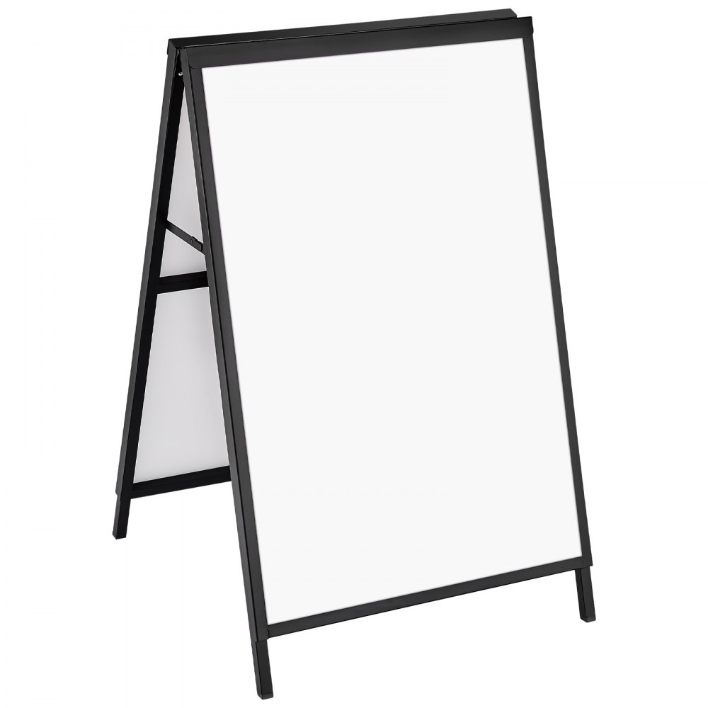 Letrero de acera VEVOR con marco en A, soporte deslizable resistente de 61 x 91 cm, letreros sándwich plegables de doble cara, póster de acero para pavimento, para publicidad exterior (solo marco)