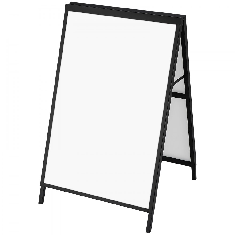 Letrero de acera VEVOR con marco en A, soporte deslizable resistente de 61 x 91 cm, letreros sándwich plegables de doble cara, póster de acero para pavimento, para publicidad exterior (solo marco)