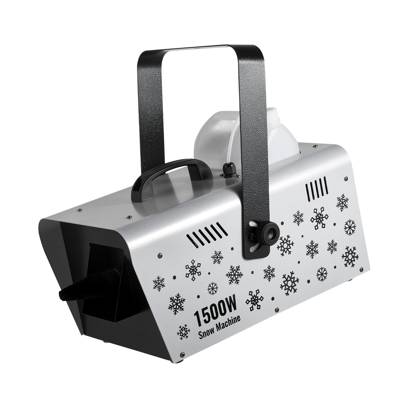 Máquina de nieve VEVOR, 1500 W, portátil o colgante, con control remoto inalámbrico, máquina de nieve portátil, generador de copos de nieve de alto rendimiento con tanque de 5 L para efectos de escenario en fiestas navideñas y bodas.