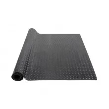 VEVOR Rollo de Goma para Pisos con Placa de Diamante, 3 mm x 4 pies x 10 pies, Tapete para Piso de Garaje, Rollo de Goma para Pisos de Garaje SBR, fácil de Limpiar, tapete de Goma con Placa de Diamante para Debajo de automóviles, Garaje, Industria, Gimnasio, Negro