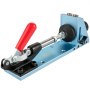 Kit de plantilla para agujeros de bolsillo VEVOR con mango rojo y base azul para trabajar la madera.