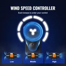 VEVOR Ventilador de conducto en línea, 6 pulgadas 400 CFM con controlador de velocidad variable, ventilador de escape silencioso con motor de CA para refuerzo de enfriamiento, tiendas de campaña, hidr