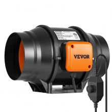 VEVOR - Ventilador de conducto en línea de 6 pulgadas, kit de ventilador de escape HVAC, control de velocidad variable EC