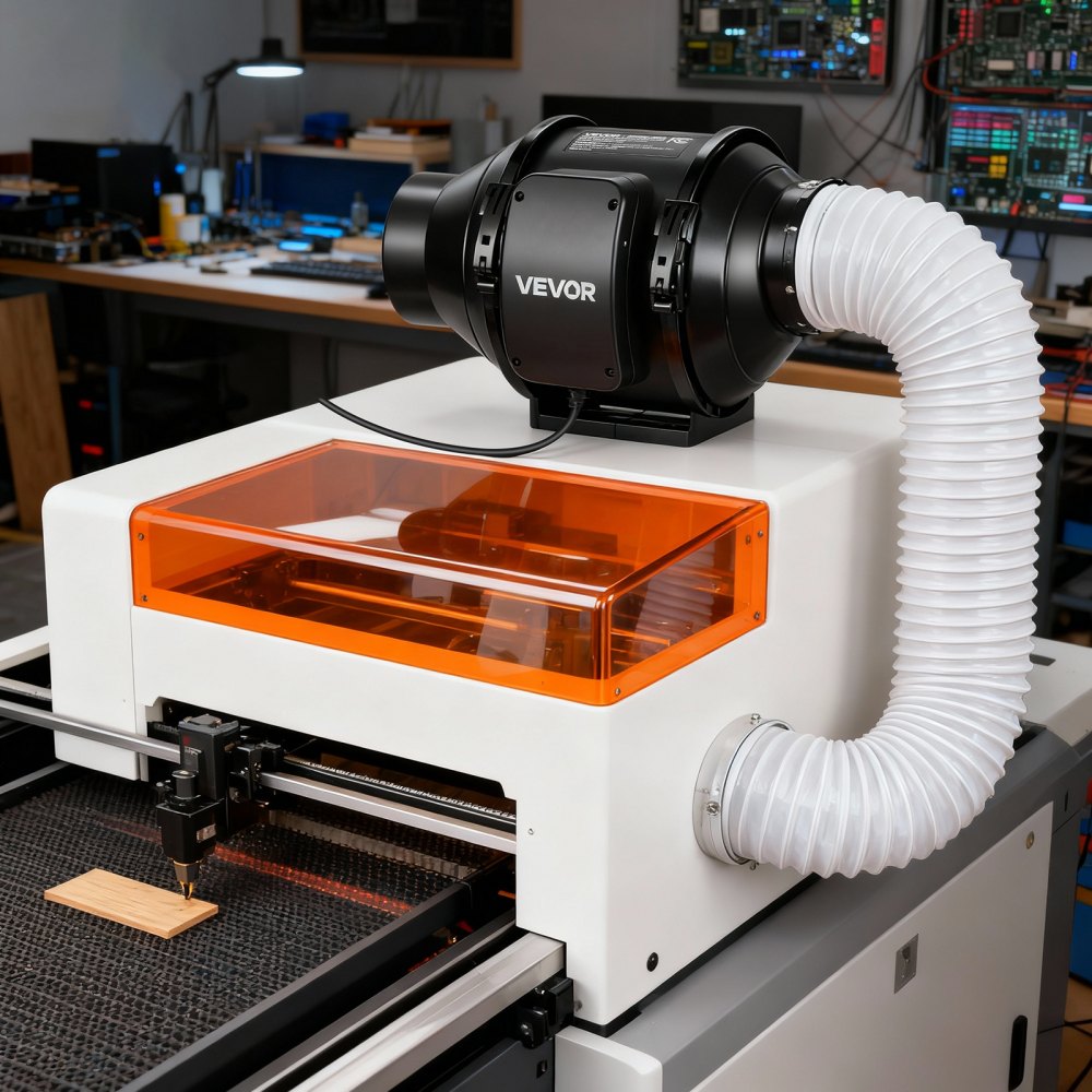 Ventilador de conducto en línea VEVOR, extractor silencioso de 4 pulgadas, potente motor de CA de 180 CFM, ventiladores de ventilación para refrigeración, alto flujo de aire, ventiladores de ventilación para tiendas de cultivo en interiores, sótanos e hidroponía.