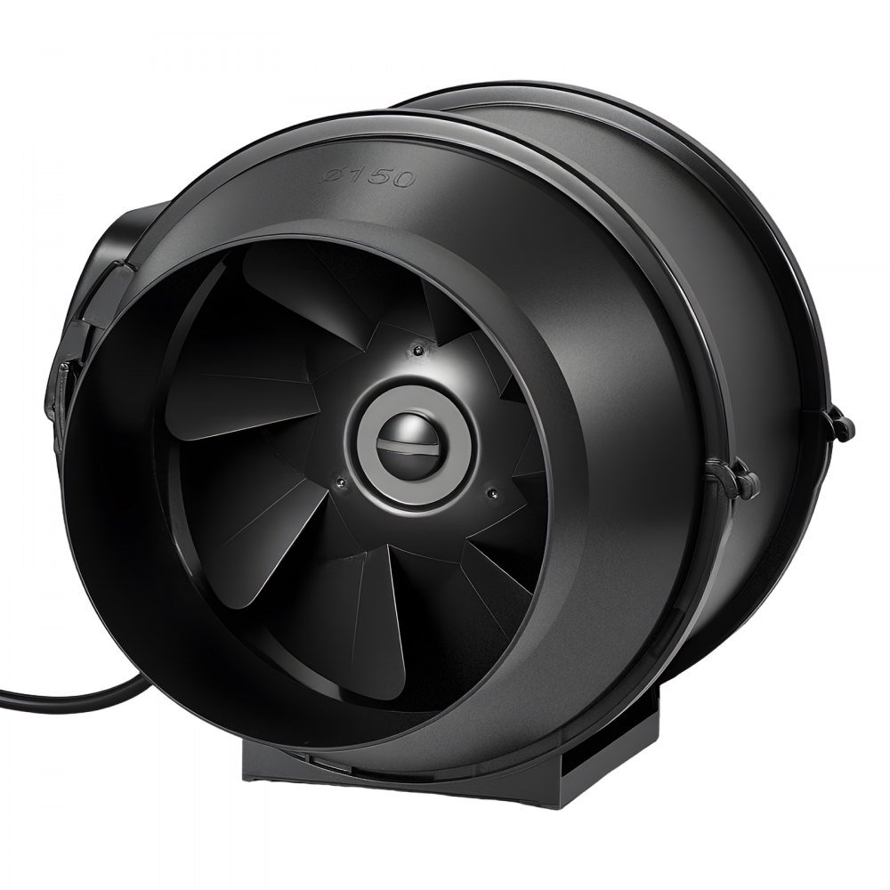 Ventilador de conducto en línea VEVOR, extractor silencioso de 15 cm, potente motor de CA de 380 CFM, para refrigeración, alto flujo de aire, ideal para tiendas de cultivo en interiores, sótanos e hidroponía.