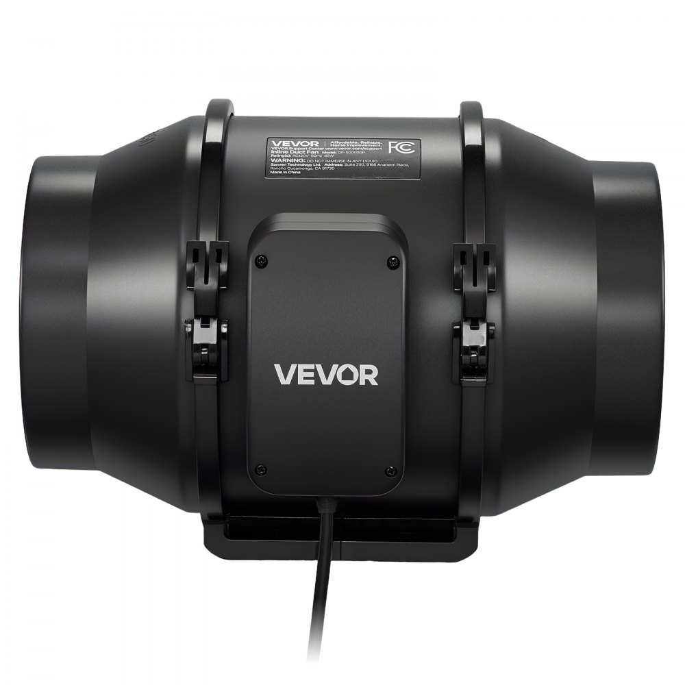 Ventilador de conducto en línea VEVOR, extractor silencioso de 15 cm, potente motor de CA de 380 CFM, para refrigeración, alto flujo de aire, ideal para tiendas de cultivo en interiores, sótanos e hidroponía.