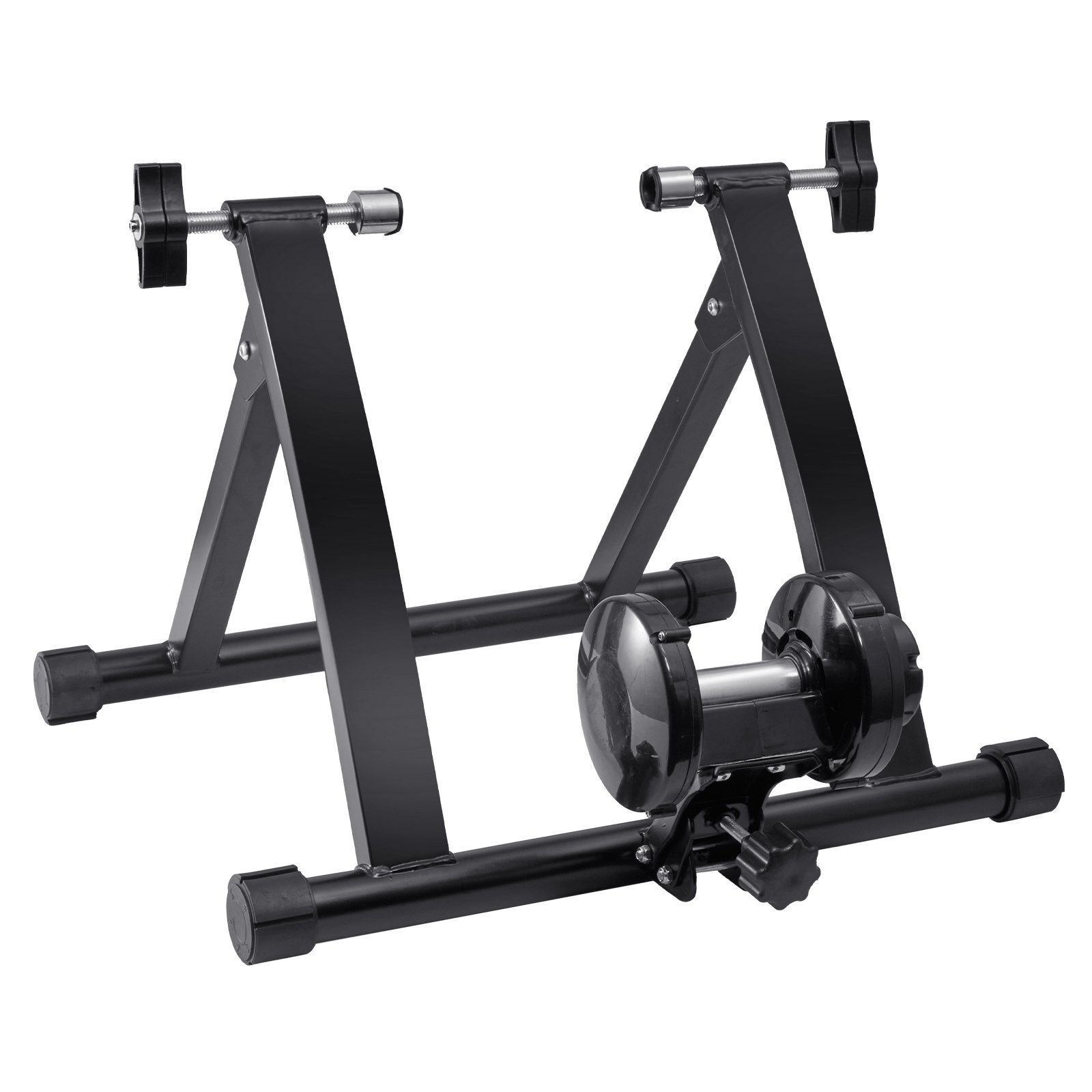 Soporte magnético para bicicleta estática VEVOR para ruedas de 26 a 29 pulgadas, motor silencioso, portátil y plegable para entrenamiento en interiores, con palanca de liberación rápida y elevador de rueda delantera.