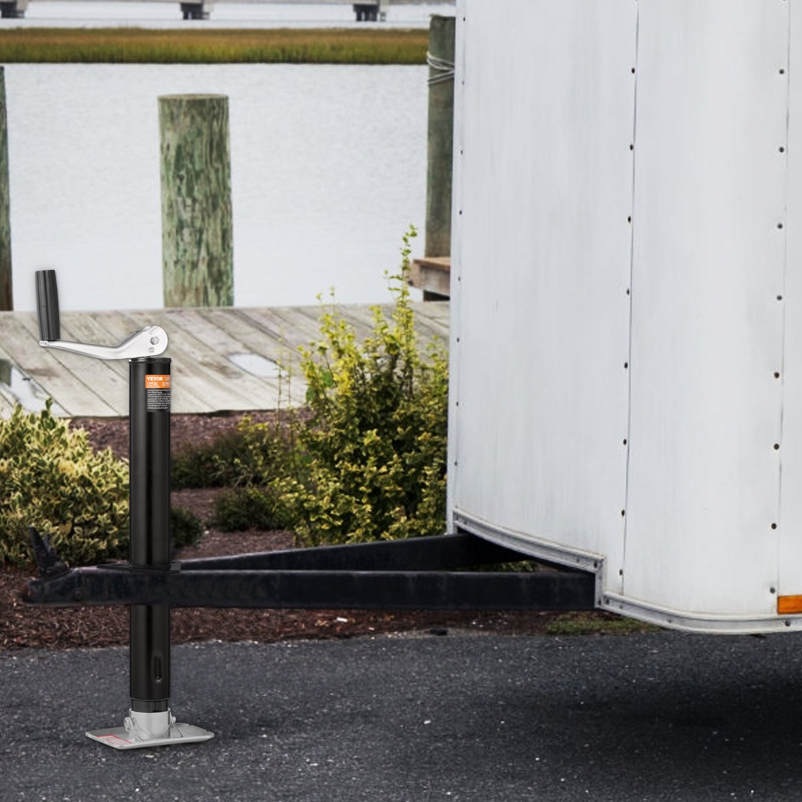 VEVOR Gato de remolque, gato de lengüeta de remolque con marco en A, capacidad de peso de 2000 lb, soporte de gato de remolque con asa para levantar remolques de RV, remolques de caballos, remolques u