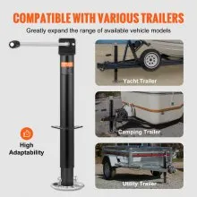 VEVOR Gato de remolque, gato de lengüeta de remolque con marco en A, capacidad de peso de 5000 lb, soporte de gato de remolque con asa para levantar remolques de RV, remolques de caballos, remolques utilitarios, remolques de yates