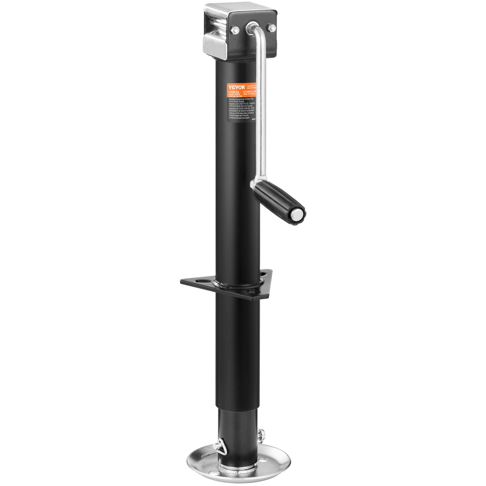 VEVOR Gato de remolque, gato de lengüeta de remolque con marco en A, capacidad de peso de 5000 lb, soporte de gato de remolque con asa para levantar remolques de RV, remolques de caballos, remolques utilitarios, remolques de yates