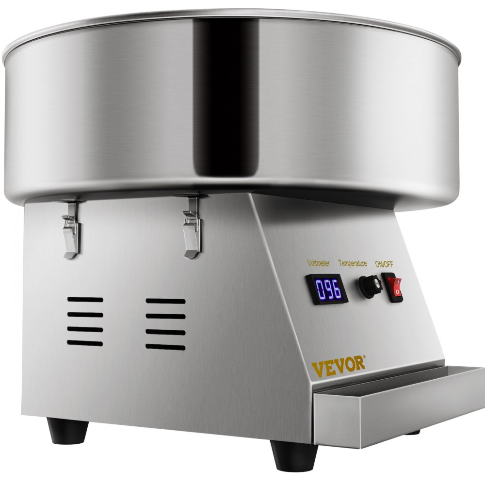 VEVOR Commercial Cotton Candy Machine Sugar Floss Maker 19.7 '' Tazón 1050W Plata