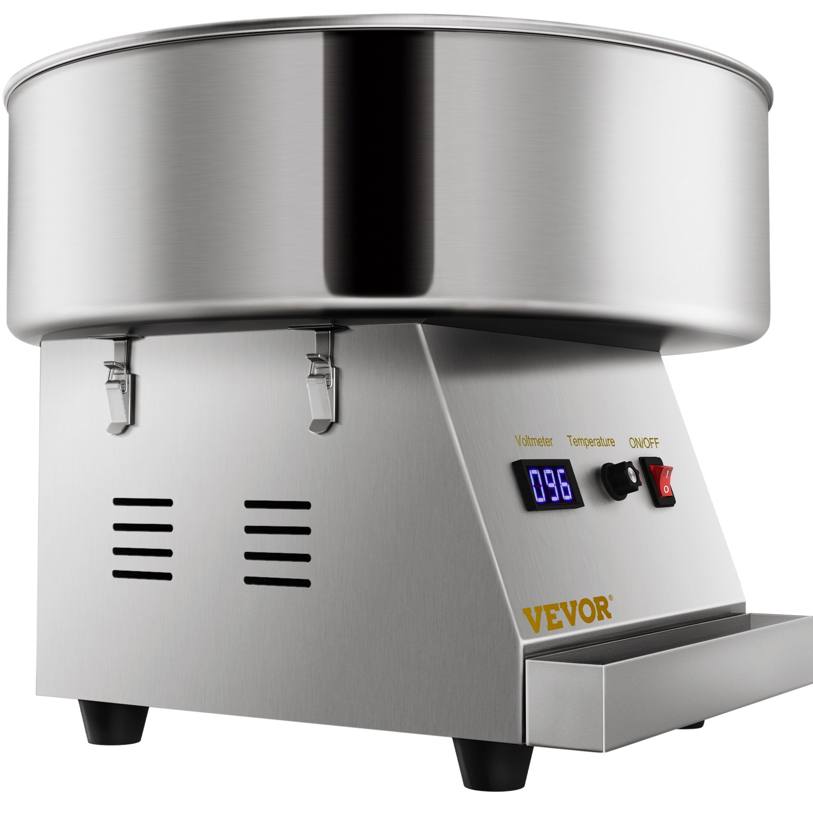 VEVOR Commercial Cotton Candy Machine Sugar Floss Maker 19.7 '' Tazón 1050W Plata