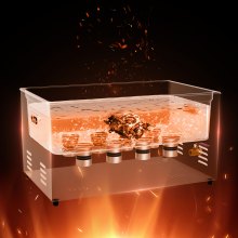 Limpiador ultrasónico VEVOR de 22 l con calentador y temporizador, máquina limpiadora ultrasónica de acero inoxidable de 600 W con modos de desgasificación y suave, limpiador de piezas ultrasónico con control de perilla para herramientas automáticas de piezas de máquina