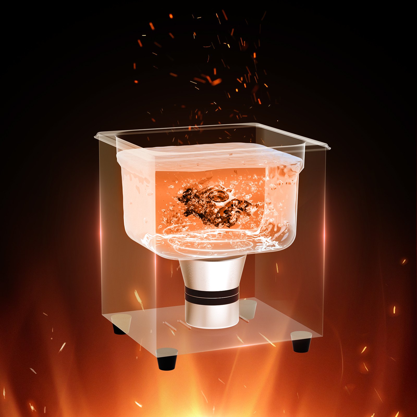 Limpiador ultrasónico VEVOR de 2 l con calentador, temporizador y cesta, máquina de cavitación sónica digital profesional, 60 W, para relojes, gafas, monedas, piezas metálicas y herramientas.