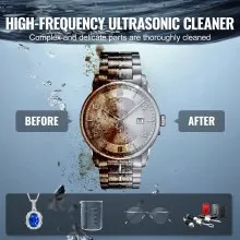 Limpiador ultrasónico VEVOR de 6 l con temporizador de calentamiento y cesta, máquina de cavitación sónica digital profesional, máquina de limpieza de 180 W para instrumentos de reloj, gafas, monedas, piezas de metal y herramientas