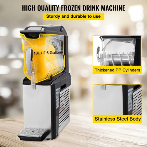 VEVOR 20L Tazón Doble Máquina de Bebidas Congeladas 600W Uso Comercial