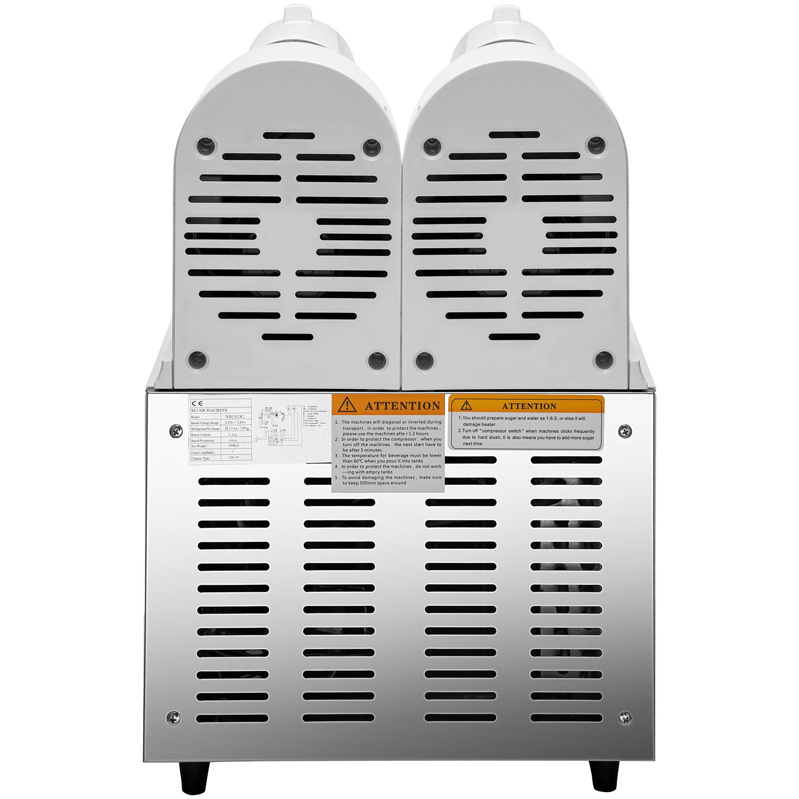 VEVOR Máquina de granizados Maquina para frappe Máquina de aguanieve daiquiri comercial máquina de bebidas congeladas de 3 L x 2