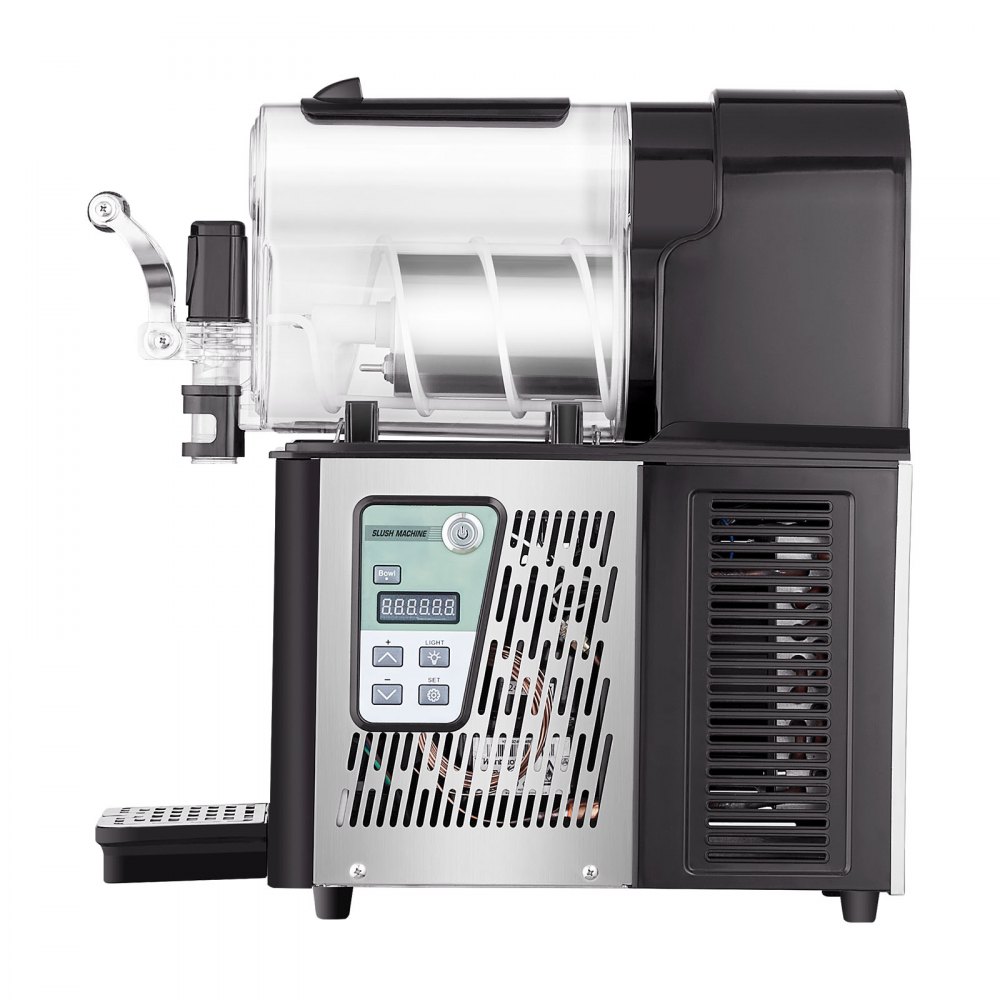 Máquina de granizados comercial VEVOR, máquina de bebidas congeladas de un solo tanque de 3 L, máquina de acero inoxidable para preparar 12 tazas de margaritas, batidos y bebidas congeladas, ideal para fiestas en casa, restaurantes, cafeterías y bares.