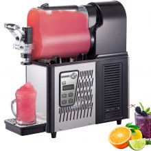 VEVOR Máquina de Slushy Machine, 3L Daiquiri Machine Commercial, Máquina de Slush de Bebida congelada de un solo tazón, Máquina Balck comercial Slushie, Máquina de Slushie congelada de 330W, Máquina de Slush de acero inoxidable