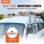 VEVOR Portaequipajes para furgoneta, 3 barras de acero de aleación, capacidad de 340 kg, con canaletas, longitud ajustable de 102 a 198 cm, compatible con Chevrolet Express, GMC Savana, etc.