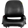 Asiento ergonómico universal para carretilla elevadora VEVOR de color negro con material duradero y reposabrazos laterales.