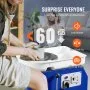 VEVOR Rueda de cerámica para adultos y principiantes, 350 W, máquina formadora de ruedas de arcilla de 11 pulgadas, mango de velocidad ajustable de 0 a 300 RPM y control de pedal, lavabo desmontable de ABS, kit de accesorios para manualidades, azul actualizado
