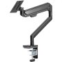 Soporte de monitor VEVOR ajustable con brazo ergonómico y abrazadera de escritorio para un posicionamiento flexible de la pantalla.
