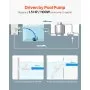 Limpiafondos automático de piscina VEVOR con succión lateral y 2 ruedas, para piscinas enterradas y elevadas de hasta 6 x 12 m.