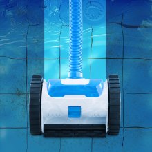 Limpiafondos automático de piscina VEVOR con succión lateral y 2 ruedas, para piscinas enterradas y elevadas de hasta 6 x 12 m.