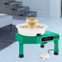 VEVOR Rueda de cerámica con pantalla táctil LCD de 9,8 pulgadas, máquina formadora de ruedas de cerámica, herramientas eléctricas de escultura de arcilla de 350 W con pedal y lavabo de ABS desmontable para adultos y principiantes (verde)