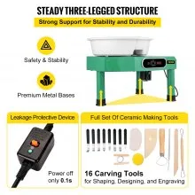 VEVOR Torno Alfarero Pottery Wheel 9.8 Lcd Touch Screen Pottery Wheel Forming Machine 350W Electric Diy Clay Sculpting Tools
