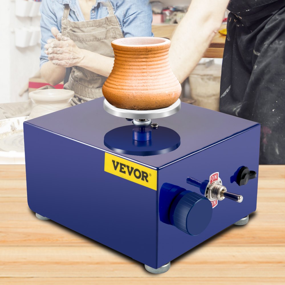 VEVOR Torno Alfarero Mini rueda de cerámica rueda de cerámica 30W 2000 Rpm máquina de arcilla ajustable