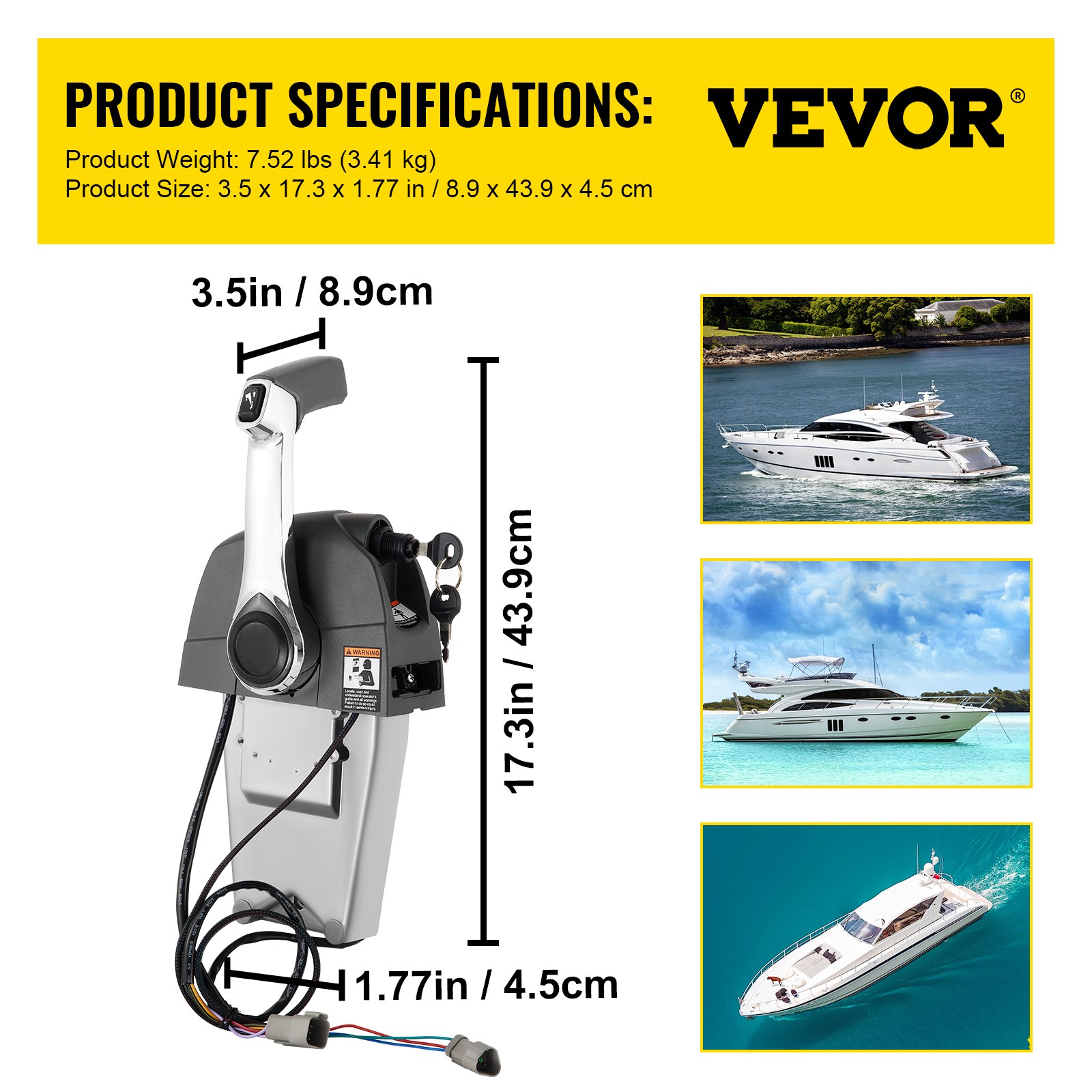 5006186 Montaje superior de la consola de control remoto del acelerador externo para Johnson / evinrude