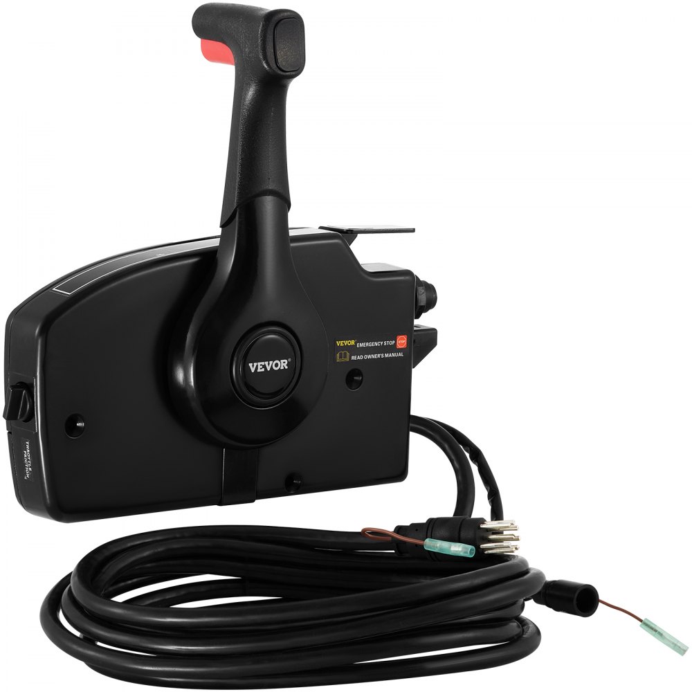 Control de acelerador de barco VEVOR con cables integrados y función de parada de emergencia.