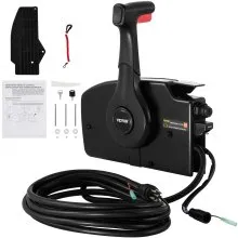 VEVOR Boat Throttle Control 881170A3 Caja de control de barco con 8 pines Caja de control fuera de borda con cordón de emergencia Montaje lateral apto para motor Mercury