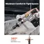 VEVOR Martillo de demolición, martillo neumático eléctrico de 1400 W, resistente, 2 piezas de cinceles con estuche, rompedor de concreto de 2900 BPM, guantes negros