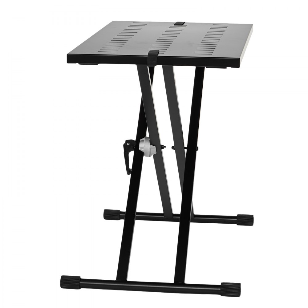 Mesa de DJ portátil VEVOR con soporte para teclado con refuerzo en forma de X y altura ajustable