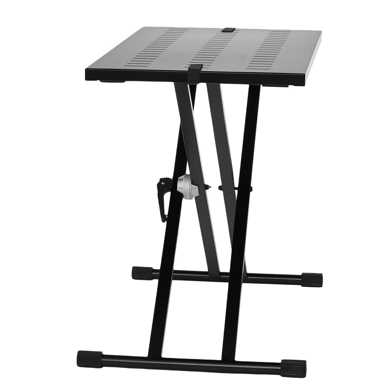 Mesa de DJ portátil VEVOR con soporte para teclado con refuerzo en forma de X y altura ajustable